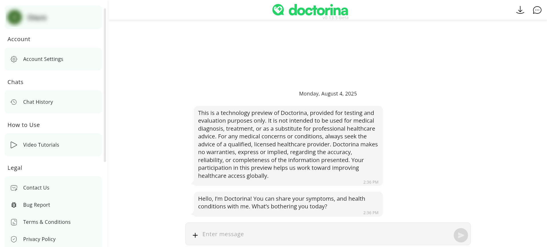 Так выглядит главная страница Doctorina с компьютера. Скриншот: app.doctorina.com
