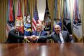 Ильхам Алиев, Дональд Трамп и Никол Пашинян, 8 августа 2025 года, Белый дом, Вашингтон. Фото: МИД Азербайджана