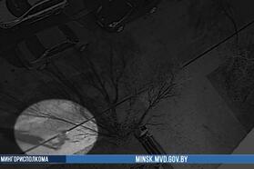 Парень стреляет из пневматического пистолета в окно дома в Минске. Скриншот видео