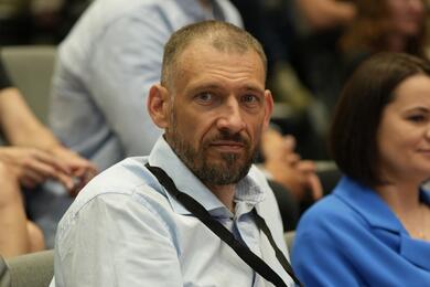 Сергей Тихановский на конференции "Новая Беларусь". Польша, Варшава, 9 августа 2025 года. Фото: пресс-служба Светланы Тихановской