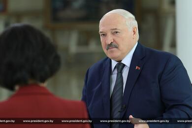 Лукашенко во время интервью Медиакорпорации Китая. Фото: president.gov.by