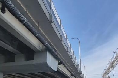 Мост в Минске. Скриншот видео из соцсетей