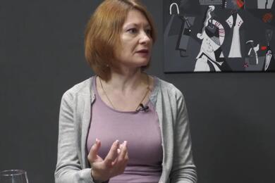 Ольга Харламова в мае 2021 года. Скриншот: youtube.com/@SmartpressBY