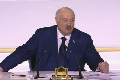 Александр Лукашенко во время выступления на Всебеларусском народном собрании, Минск, 18 декабря 2025 года. Скриншот видеотрансляции