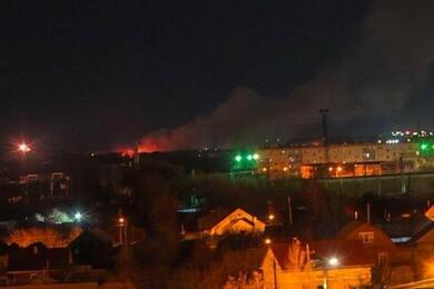 Дым над Копейском. 22 октября 2025 года. Фото из соцсетей