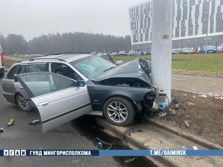 Авария на проспекте Независимости. 27 марта 2026 года, Минск. Фото: ГАИ