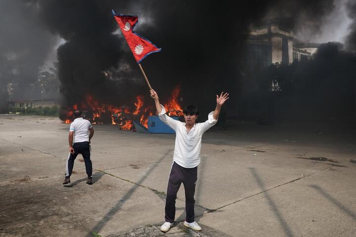 Протесты в Непале. 9 сентября 2025 года, Катманду. Фото: Reuters