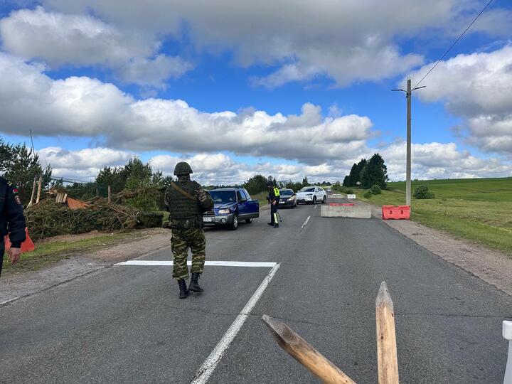 Во время учений с теробороной в Лепельском районе, 31 мая 2026 года. Фото: "Лепельскі край"
