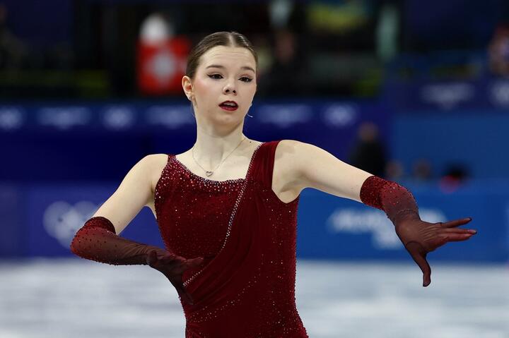 Выступление Виктории Сафоновой на Олимпиаде в Италии, 17 февраля 2026 года. Фото: Reuters