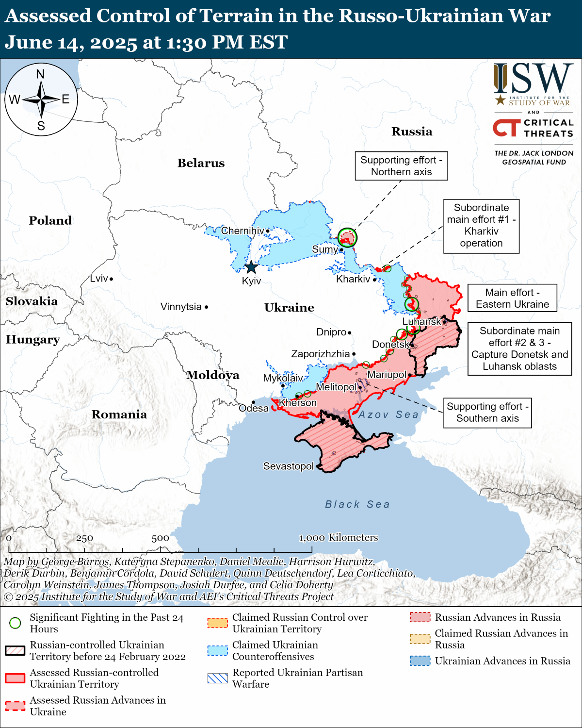 Общая карта боевых действий. Карта боевых действий. Изображение: ISW Общая карта боевых действий. Карта боевых действий. Изображение: ISW